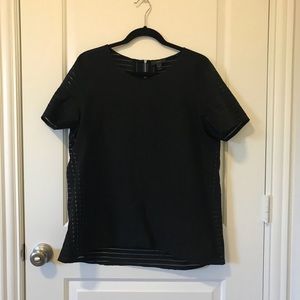 Sheer striped J.Crew blouse